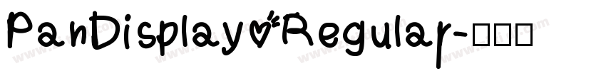 PanDisplay Regular字体转换